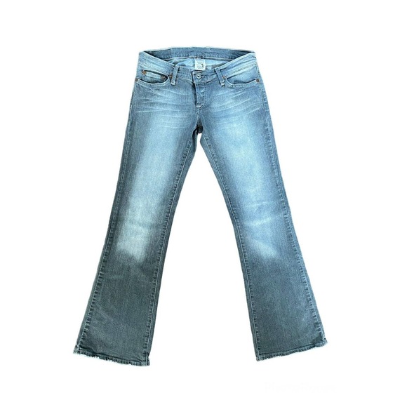 Vintage Lucky Brand Dungarees Royale Lil Maggie Gray Boot Cut Jeans Size 29 - Picture 1 of 6